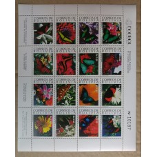 MARIPOSAS FLORES BOLIVIA 1993 HOJA BLOQUE ESPECIAL DE ESTAMPILLAS NUEVAS MINT RARA 75 EUROS